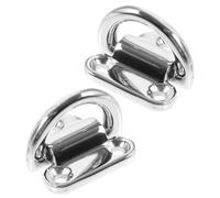 Toyvian 2pcs Vehicle Tow Hook Stainless Steel Front Bumper Tow Hook Ring 6mm Sturdy Not Easy to Deform Easy Installation for Car and Automobiles