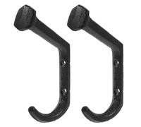 Toyvian 2pcs Vintage Cast Iron Coat Hooks for Wall Mounted Use, Rustic Farmhouse Style with Artistic Design, Prevents Slipping, Suitable for Scarves and Coats in Gardens and Outdoor Areas