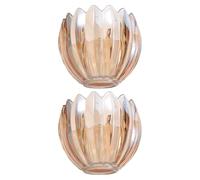 Toyvian 2pcs Vintage Glass Tulip Lamp Shade for Table Lamp and Chandelier with Soft Light Diffusion and Easy Replaceability, Elegant Flower Shape for Bedrooms and Living Rooms