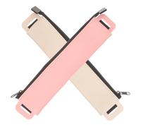 Toyvian 2pcs Vintage Leather Pen Case Holder with Elastic Strap Band Fashion Creative Pen Pouch for Office Workers and Clerks for Writing and Christmas