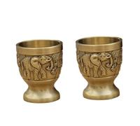 Toyvian 2Pcs Vintage Wine Chalices Creative Cocktail Cups Retro Imitation Ancient Design Household Goblets with Polished Edges for Elegant Party Use