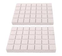 Toyvian 2pcs Volcanic Rock Pet Teeth Grinding Stone Pads with Deep Groove Structure for Chinchilla and Rat, Space Saving and Easy to Store, for Regular Care Routines in Multi Pet