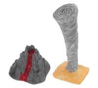 Toyvian 2pcs Volcano Tornado Simulation Model Educational Sand Table for Realistic Eruption Tornado Experience for Interactive Portable Design