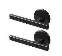 Toyvian 2pcs Wall Mounted Black Towel Rack Set, T-Shaped Bathroom Storage Bar, Space-Saving Wall Holder for Towels and Bath Linens
