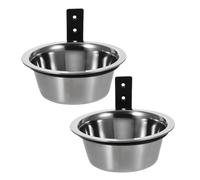 Toyvian 2pcs Wall Mounted Elevated Dog Bowls with Adjustable Height Raised Feeder for Stable Space Saving Feeding Station Suitable for Dogs of All