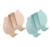 Toyvian 2pcs Wall Tv Remote Holder with Quick Installation, Plastic Wall mounted Bedside Shelf for Keys and Mobile Phone, Adorable Shape Organizer for Bedroom and Rv