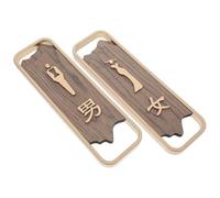 Toyvian 2Pcs Walnut Solid Wood Restroom Identification Signs for Men and Women, Decorative Wooden Bathroom Wc Plaques for Public and Business Lavatory Door