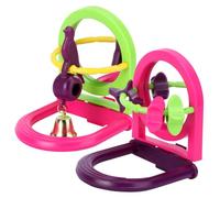 Toyvian 2Pcs Wear Resistant Parrot Perch Stand Stylish Bird for Parrots Cockatiels for Chewing and Adventuring Chic Decor for Bird Cages Brighten Up Your Pet Life Random Color