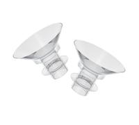 Toyvian 2Pcs Wearable Silicone Flange Inserts for Breast Pump Washable Accessories Compatible with Electric Breast Pumps Safe Convenient Design
