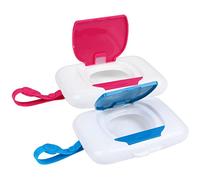 Toyvian 2pcs Wet Wipes Storage Box Portable Outdoor Refillable Wipes Dispenser Tissue Case Sturdy Rope for Cribs Strollers Travel