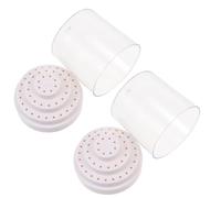Toyvian 2pcs White 48-hole Pp Nail Drill Bit Storage Box for DIY Nail Use and Salon Easy to Apply and Makes Storing Easier Fashion Forward Trend Acrylic Tools