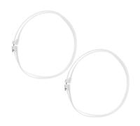 Toyvian 2pcs White Universal Fixed Hoop Replacement for Pedestal and Table Fans, Plastic and Iron Material, Easy Installation Fan Net Cover Binding Tape for Home Cooling Accessories