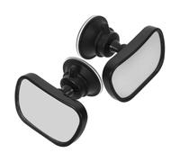 Toyvian 2pcs Wide Angle Car Mirrors for Rear Facing Safety with Suction Cups Clear Reflective Surface and Build Easy Installation for Backseat Monitoring