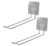 Toyvian 2pcs Window Bird Feeder Hooks for Outdoor Use, Silver Abs Material with No Drilling Installation, Weather Sturdy Hanging Hooks for Bird Feeders and Plants on Doors or Balconies
