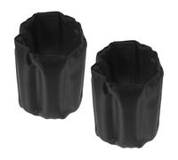 Toyvian 2Pcs Wine Cooler Sleeve Insulated Bottle Cover with Hook and Loop Fastener Black Soft Freezer Pack for Wine Bottle Cooling Outdoor Picnic and Party