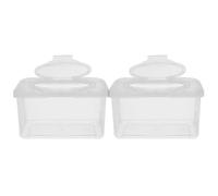 Toyvian 2pcs Wipe Dispenser with Lid Refillable Pp Plastic Wipes Container for Nursery and Home Dustproof Holder Suitable for Diaper Bags and Bathroom Storage