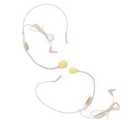 Toyvian 2pcs Wired Headset Microphone with Skin-tone Earhook, Condenser Headworn Mic for Singing, Teaching, Coaching, and Public Speaking, Noise Cancelling Wired Headphones with Mic