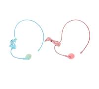 Toyvian 2pcs Wired Headset Microphone with Voice Amplification and Adjustable Fit, Flexible Wired Head-mounted Mic for Stage Performances and Group Games, 3.5mm Jack