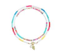 Toyvian 2Pcs Women Clavicle Chain Necklace Summer Beach Accessory Boho Polymer Clay Handmade Pendant Jewelry for Casual and Holiday Wear