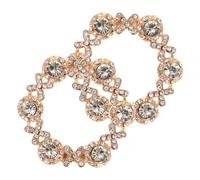 Toyvian 2Pcs Women Rhinestone Shoe Clips Removable Decorative Buckles for High Heels Wedding Party Bridal Accessories