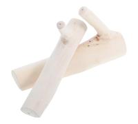 Toyvian 2pcs Wooden Branch Wall Hook, Self Adhesive Coat and Hat Hanger | Rustic Beige Wood, Convenient Wall Mounting, without Burr Finish, for Dog Leash and Scarf Storage