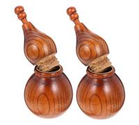 Toyvian 2Pcs Wooden Toothpick Cases Portable Storage Boxes Home Holders for Table Organization