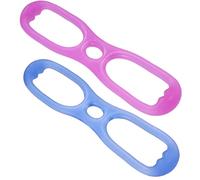 Toyvian 2pcs Word Chest Developer Silicone Resistance Bands for Muscle Building Compact Yoga Pulling Exerciser for Men and Women Fitness Training Durable Stretch Bands Blue and Purple
