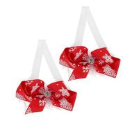 Toyvian 2Pcs Xmas Headbands with Bow Design Headdress for Newborns Festive Hair Accessories for Christmas Celebration