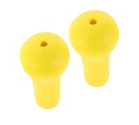 Toyvian 2pcs Yellow Fishing Rod Butt Cushion Shock Absorption Protector with Round Ball Design End Cap Gear Accessories for Offshore Boat Jigging and Large Rod Support