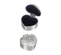 Toyvian 2pcs Zinc Alloy Baby Tooth Keepsake Boxes with Heart Crown Design, Round Shape, Built-in Flannelette, for Storing First Baby Teeth, Christmas or New Year Gift for Children