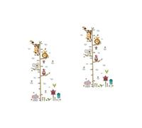 Toyvian 2pcs Zoo Pattern Wall Stickers Mural Animal Sticker Decal Jungle Wall Art Removable Nursery Decor