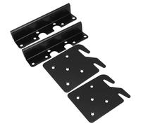 Toyvian 2set Heavy Duty Bed Rail Brackets with Double Hook Slot Structure Iron Bed Frame Hooks for Robust Support and Effortless Assembly Suitable for Mattress