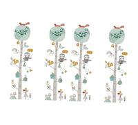 Toyvian 2sets Cartoon Animals Pattern Height Chart Sticker for Boys and Girls Fun Growth Chart Wall Sticker for Boy Girl
