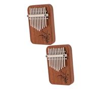Toyvian 2sets Eight Tone Portable Kalimba Hand Piano Mini Thumb Piano for Beginners Easy to Play