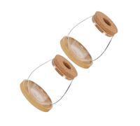 Toyvian 2sets Glass Hydroponic Planter Vase Bamboo Saucer for Micro Landscape Indoor Herb Growing Office Decoration Plant Propagation Station