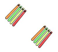 Toyvian 2sets LED Luminous Slap Bracelets High Visibility Night Running Safety Wristbands Red Green Orange Yellow for Jogging Walking Hiking Dark Conditions 4pcs*2