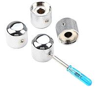 Toyvian 2sets Metal Electric Guitar Knobs Bass Dome Knobs Guitar Potentiometer Caps Tone Control Caps Instrument Volume Scenario