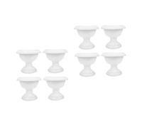 Toyvian 2sets Mini European Style Planter Decorative Roman Flower Pots for Wedding and Home Lightweight Design for Dried and Flowers for Balcony and Shopping Malls 4pcs*2