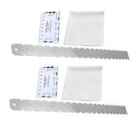 Toyvian 2sets Notched Straight Edge Guitar Measuring Tool for Luthiers Includes Guitar Neck Straight Edge and String Action Gauge for Accurate Setup and Maintenance