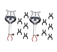 Toyvian 2sets Portable Trumpet Music Sheet Clamp Stand Sturdy Trumpet Marching Lyre for Performance Material Music Score Holder Clip for Parades and Concerts