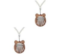 Toyvian 2sets Premium Kalimba Keys Thumb Piano for Beginners Lightweight Brown Musical Instrument Portable Design for Creative Play Anytime Craftsmanship for Accurate Tone