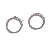 Toyvian 2sets Stainless Steel Bass Guitar Strings Set 4 Flatwound Strings Bass Guitar Accessories 4pcs*2