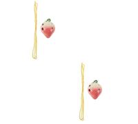 Toyvian 2sets Strawberry Ocarina Wind Instrument for Beginners Creative Design Lightweight Portable for Students Wear-resistant Material