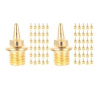 Toyvian 2sets Track Spikes Aluminum Alloy Replacement for Running Long Jump and Outdoor Sports Shaped Design for Enhanced Friction and Stability 48pcs*2