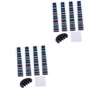 Toyvian 2sets Violin Finger Guide Stickers for Beginners Non-damaging Transparent Position Markers Includes Violin Mute and Cloth for Practice for Music Teachers and Students