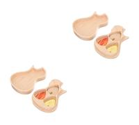 Toyvian 2sets Wooden Guitar Pick Holder Guitar Picks Organizer with Grooves for Easy Storage for Guitarists and Music Maple Design