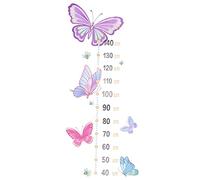 Toyvian 2sheets Peel and Stick Wallpaper Boys and Girls Butterfly Growth Chart Wall Decals for Boys Girls Decor
