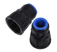 Toyvian 3/4” Thread to 15mm Plastic Quick Connect Hose Plug Caps, 2pcs Garden Irrigation Hose Fittings for Automatic Watering Systems