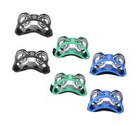 Toyvian 3 Pairs Foot Tambourines Ergonomic Design Percussion Instruments for Music Performance Dance and Fitness Activities Includes Blue Green and Black