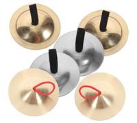 Toyvian 3 Pairs Steel Finger Cymbals for Musical Instruments for Belly Dance Rhythm Exploration for Early Music Education and Interactive Play